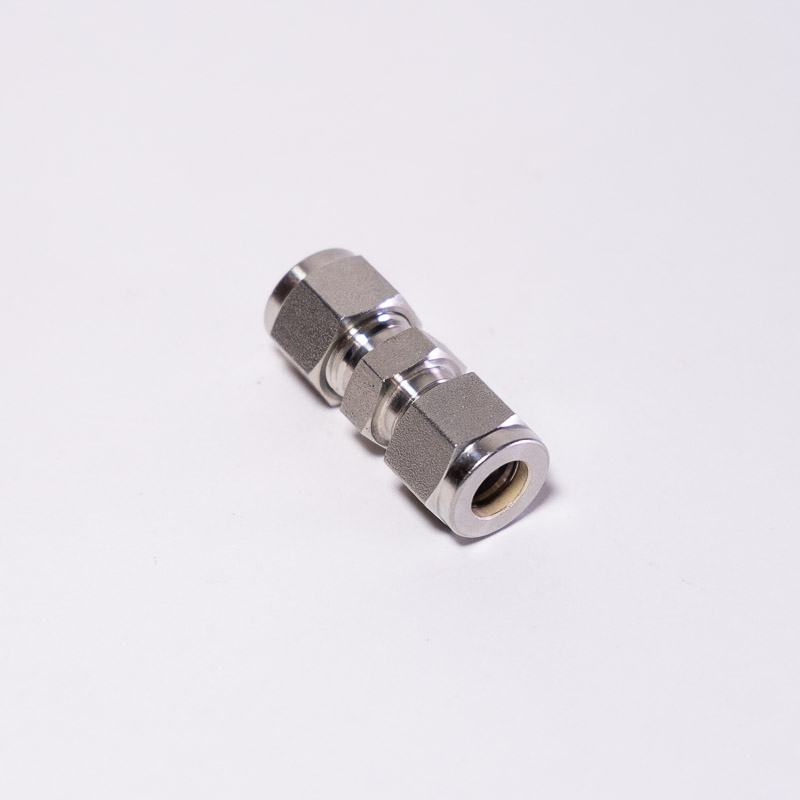 Unión Recta 3/8” OD Acero Inoxidable (SS 316)