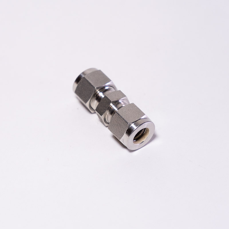 Unión Recta 3/8” OD Acero Inoxidable (SS 316)