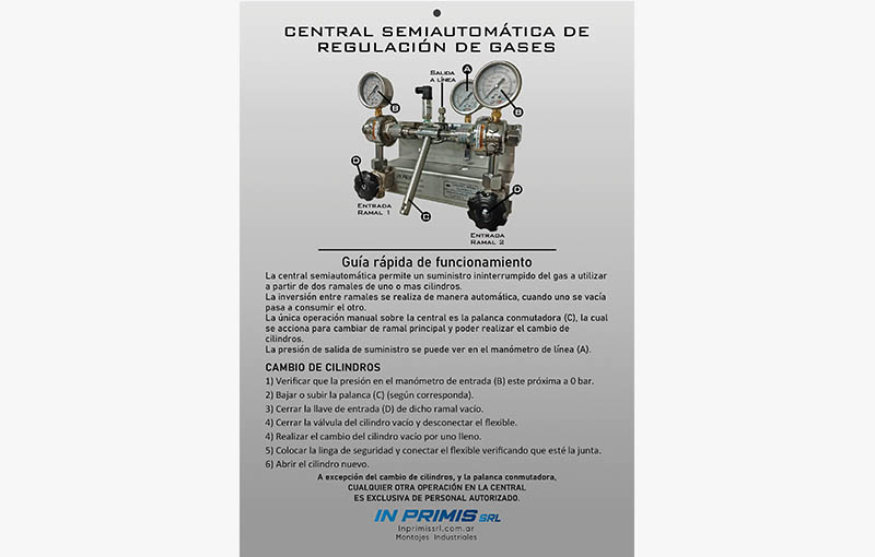 Central SEMI-AUTOMATICA PARA GASES INDUSTRIALES