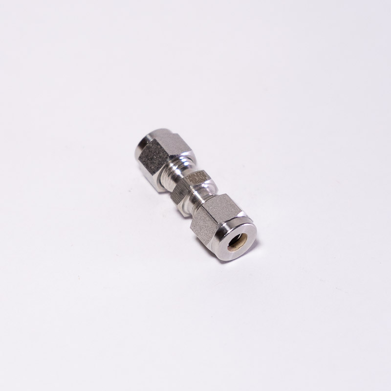 Unión Recta 1/4” OD Acero Inoxidable (SS 316)