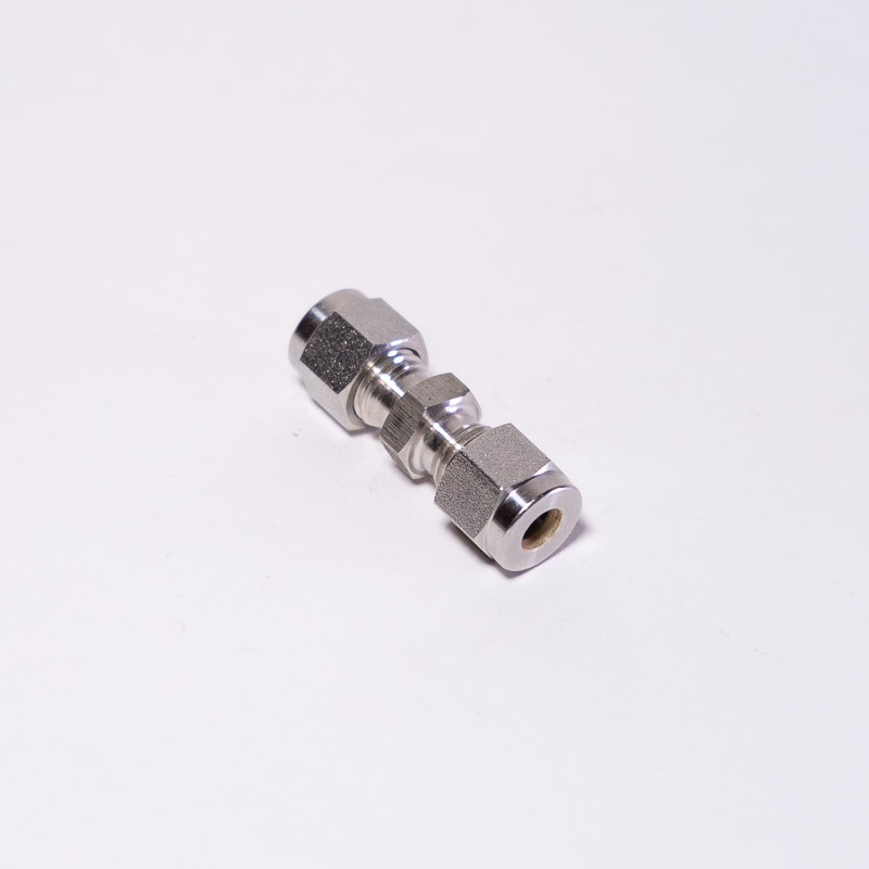 Unión Recta 1/4” OD Acero Inoxidable (SS 316)