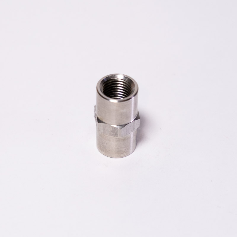 Cupla 1/4” NPT Hembra-Hembra, en AISI 316