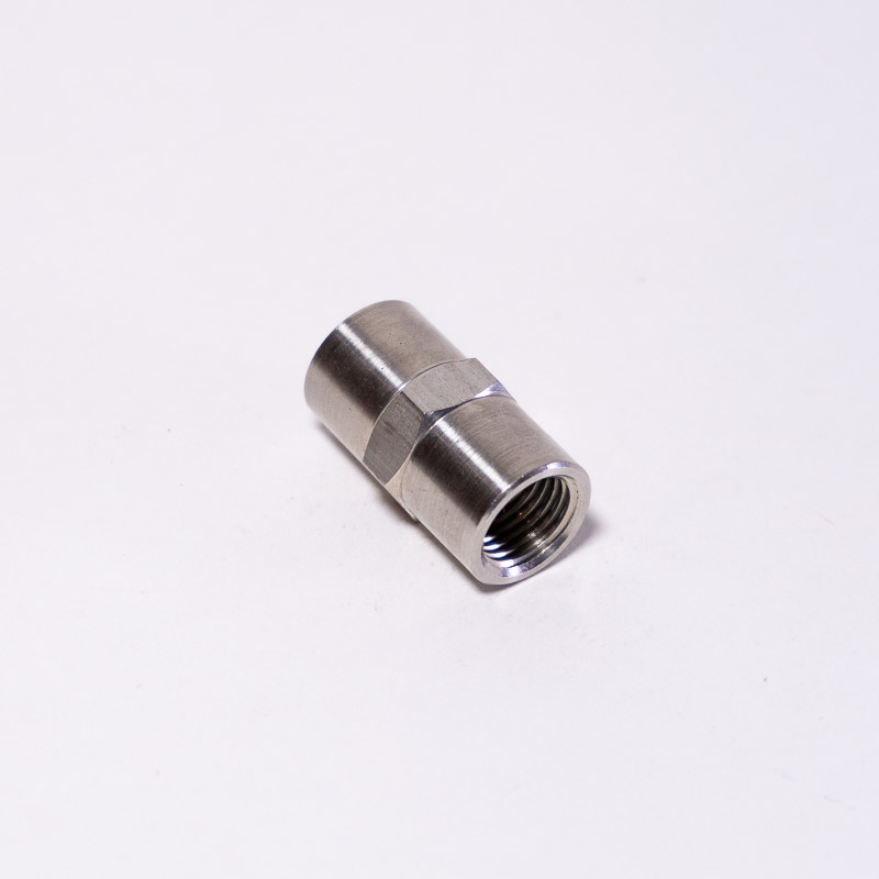 Cupla 1/4” NPT Hembra-Hembra, en AISI 316