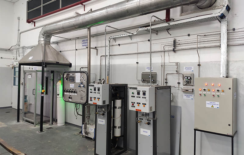 Planta de envasdao de oxido nitrico (NO)