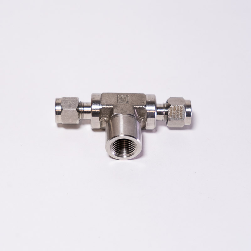CONECTOR TE PARA 2 TUBOS 1/4